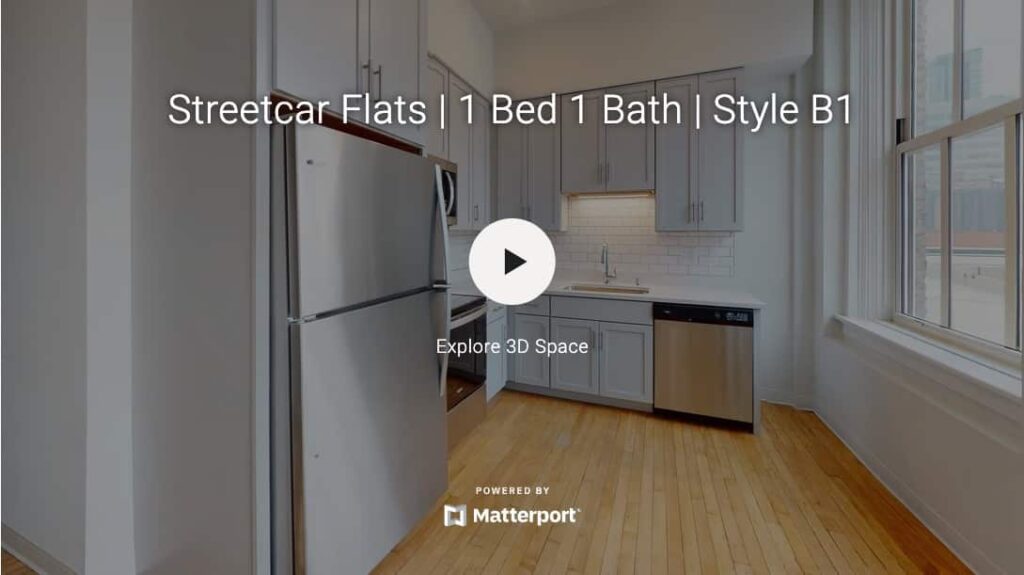Curated visual reference: Curated Virtual Studio Apartment Tour Gallery View